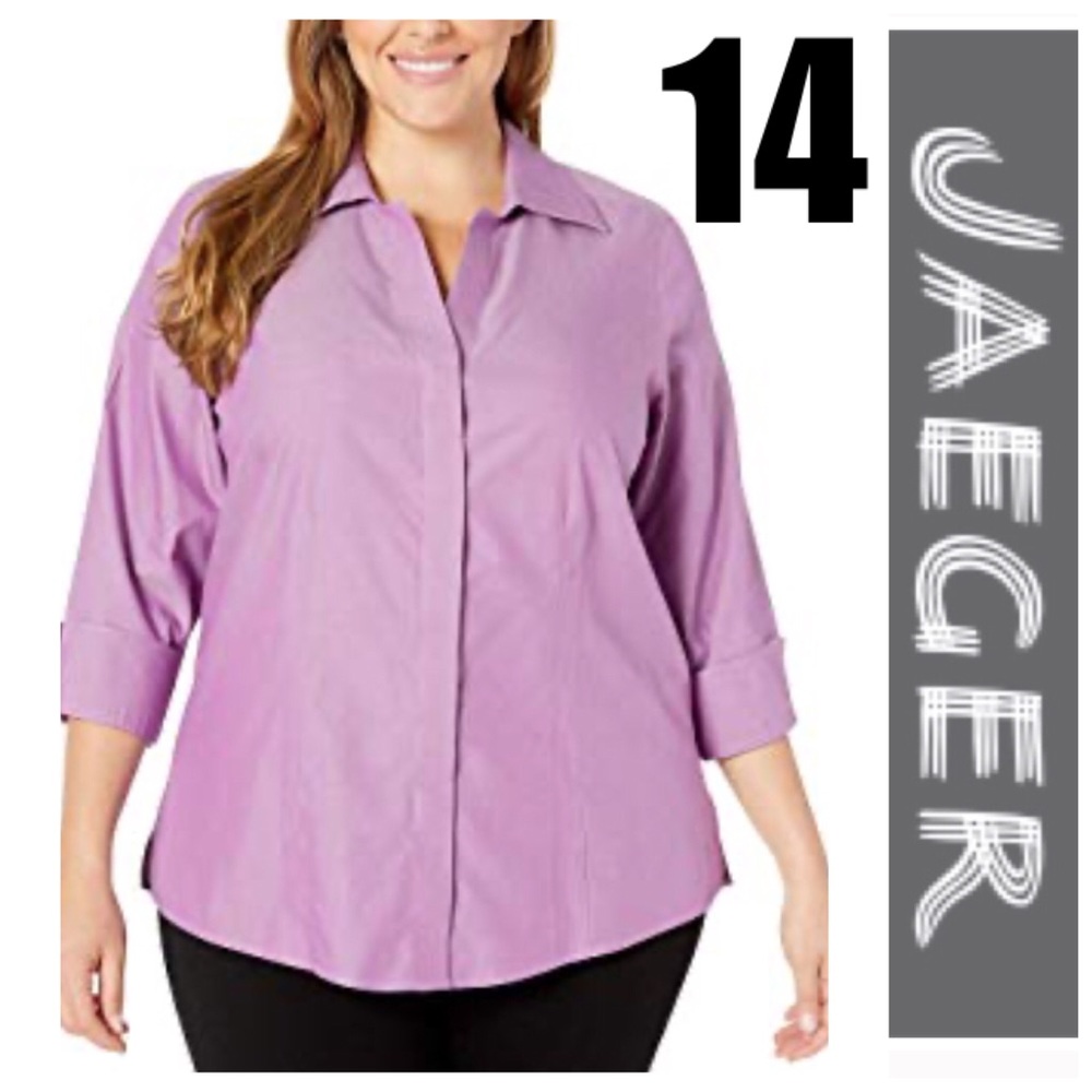 Sz 14 Lavender Spring Button Down
